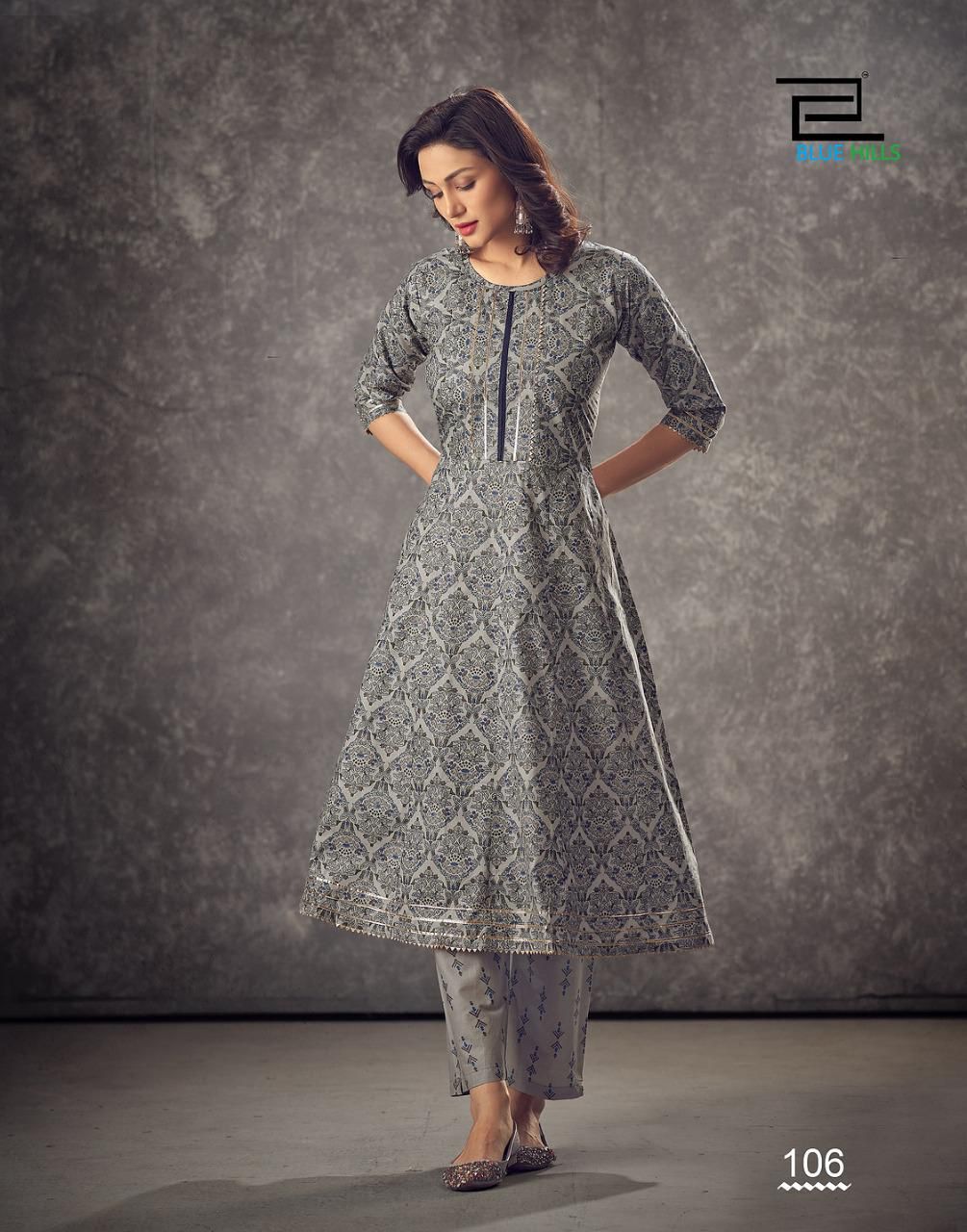 Blue Hills Cotton Show Cotton Printed Ethnic Wear Fancy Kurti With Pant Collection